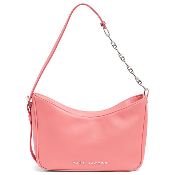 MARC JACOBS Handbag Tempo Baguette Shoulder Bag Pink Lemonade Silver Hardware - Picture 6 of 11